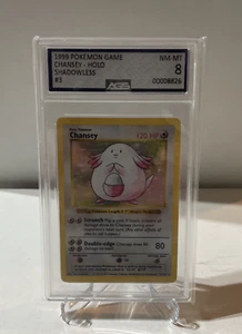 1999 Chansey 003/102 Base Set (Shadowless) Holo 8 NM-MT - Picture 1 of 3