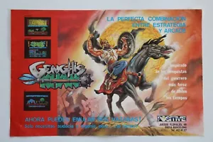 POSITIVE GENGHIS KHAN POSTER MATERIAL PROMOCIONAL 38x25 cm. SPECTRUM AMSTRAD - Picture 1 of 2