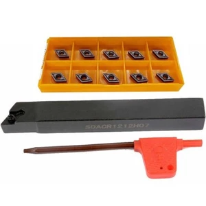 SDACR1212H07 Lathe External Turning Tool Holder +10pcs DCMT070204 Carbide Insert - Picture 1 of 8