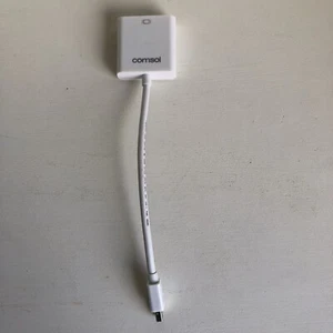 Comsol Mini Display Port Male to VGA Adapter Female White Monitor Cable Cord - Picture 1 of 5