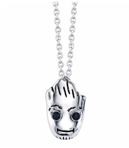 COLLAR DE ENCANTO GROOT GUARDIANES DE LA GALAXIA Marvel Comic Plata Esterlina - Imagen 1 de 3