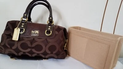 COACH MADISON OP ART SABRINA CHOCOLATE BROWN CONVERTIBLE HANDBAG No.G1068-12947 - Image 1 of 4