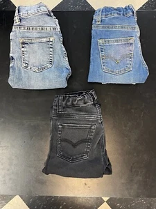 set of 3 pairs of jeans levi's 519 & gap stretch skinny youth boys size 5 - Picture 1 of 24