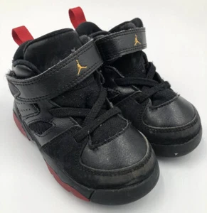 JORDAN FLIGHT CLUB '91 555330-067 BLACK RED TODDLER SHOE SZ 6C ATHLETIC SNEAKER - Picture 1 of 9