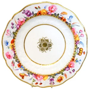 Fine antique John Rose Coalport hockey sticks porcelain David Evans Plate C.1820 - Picture 1 of 6