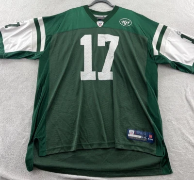Reebok Jersey Mens Sz 2XL NFL New York Jets Burress #17 Football - Image 1 of 4