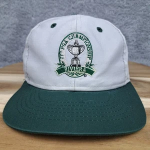 Vintage PGA Championship Mütze Kappe Lederriemen hinten grau grün 77th Riviera Club - Bild 1 von 8