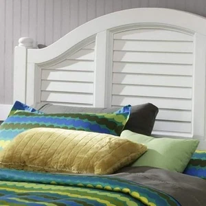 HOMESTYLES Bermuda Brushed White King Headboard - Picture 1 of 8