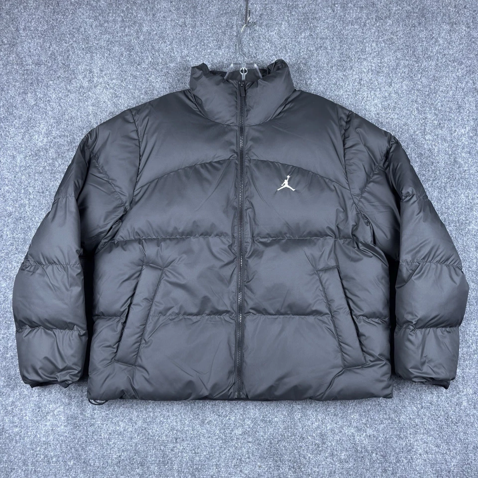 Nike Jordan Women Puffer Jacket FZ4527-010 Winter Running Black Size XS