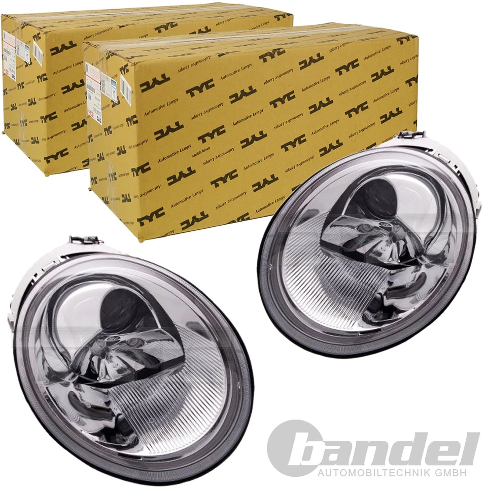 2x TYC H1/H1 headlights left + right for VW New Beetle until 08.2005 with LWR - Image 1 of 1