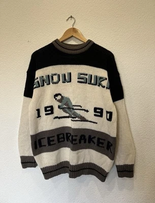 Suéter Tejido Vintage Aviator Icebreaker Snow Surf Mediano Foto 1 de 4