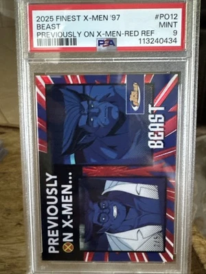 2025 TOPPS FINEST MARVEL X-MAN '97 PREVIOUSLY ON X-MEN - BEAST - RED REF 2/5 SSP - Image 1 of 4