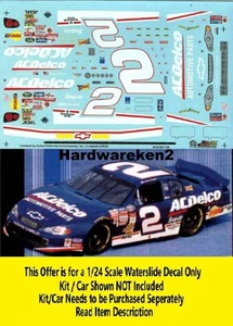 NASCAR DECAL # 2 AC DELCO 2002 BGN MONTE CARLO JOHNNY SAUTER ROOKIE SLIXX 1/24 - Picture 1 of 6