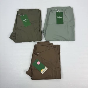 Halara UltraSculpt Leggings Lot of 3 Green Brown High Waist Crossover Size L - Picture 1 of 24