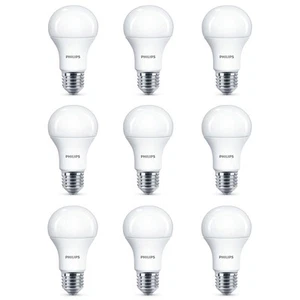 9x Philips LED Frosted E27 75w Warm White Edison Screw Light Bulbs Lamp 1055Lm - Picture 1 of 3