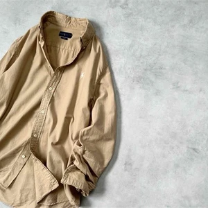 Ralph Lauren Cotton Shirt Button Down Beige - Picture 1 of 7