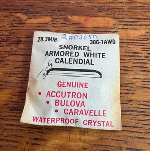 Caja Reloj Bulova Devil Diver Snorkel 386-1 De Colección 386-1AWD 28.3mm Cristal Nuevo de Lote Antiguo - Imagen 1 de 5