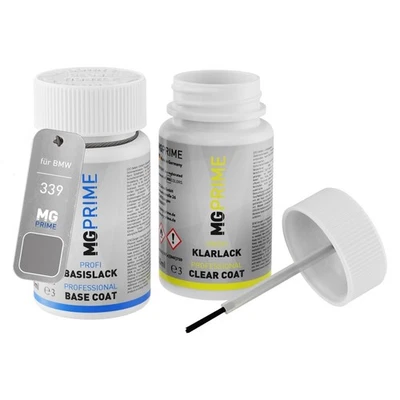 Lackstift Set für BMW 339 Aspensilber Metallic Aspen Silver Metallic 2 x 50ml - Bild 1 von 4