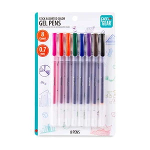 Gel Stick Pens, Medium Point, 0.7mm, Assorted Colors, 8 Count - Picture 1 of 6