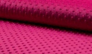 Luxury Supersoft DIMPLE Cuddle Soft Fleece Fabric Material - SUGAR PINK - Picture 1 of 1