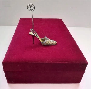 Fancy High Heel Shoe w/Rhinestones, 1 Spiral Prong for Holding Memos Pics & More - Picture 1 of 9