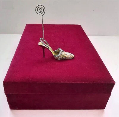 Fancy High Heel Shoe w/Rhinestones, 1 Spiral Prong for Holding Memos Pics & More - Image 1 of 4