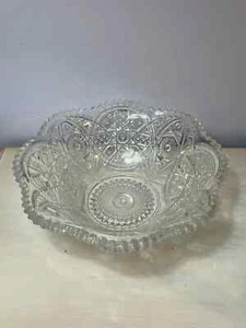 EAPG Imperial Glass WHEELS Flared Bowl OMN 388 Antique Serving Bowl c.1909 - Picture 1 of 8