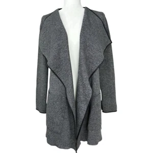 Zara Women’s Gray Contemporary Draped Open Front Long Cardigan Sweater S/C34 - Picture 1 of 14