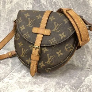 LOUIS VUITTON Monogram Chantilly PM Shoulder Bag Crossbody M40646 Leather Brown - Picture 1 of 17