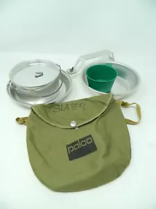 Vintage Palco Aluminum Nesting Mess Camping Kit & Bag Boy Scouts Military 1960s - Picture 1 of 20