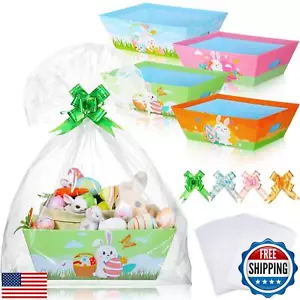 Mooliwe 10x12x4" Easter Baskets for Gifts Empty Kit Large Easter Gift Baskets - Picture 1 of 5