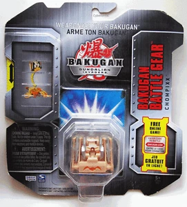 Bakugan Toy CHOMPIXX Battle Brawlers Gear Brown SILVER ATTRIBUTE 2010 NEW USA - Picture 1 of 2
