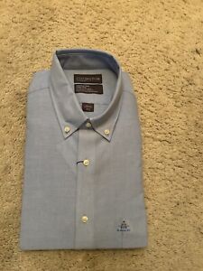 Covington Dress Shirt Men Size 15.5 32/ 33 Light Blue Long Sleeve