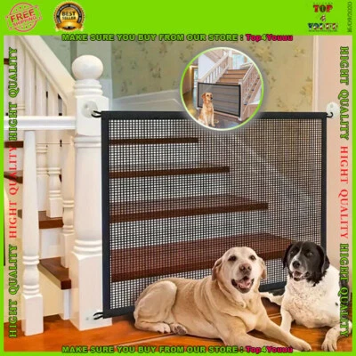 Puerta De Seguridad Para Perros Y Gatos Barrera De Malla Mascotas Transpirables Foto 1 de 4