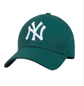 Gorra de béisbol ajustable New York 100 % algodón, modelo de fábrica unisex gorra verde - Imagen 1 de 6