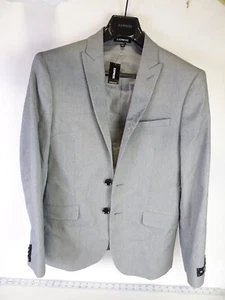 Chaqueta de traje Express $198 - Nueva 36s extra delgada - Gris - Imagen 1 de 6
