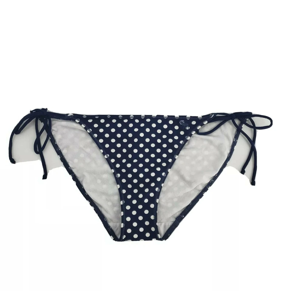 Nuevo Abercromie Mujer Bikini Parte Inferior Traje de Baño Lados Corbata Lunares Talla Grande Foto 1 de 3