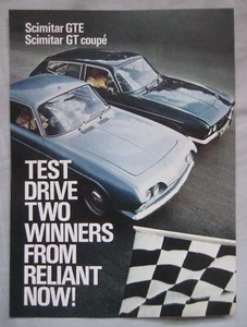 1969 Reliant Scimitar GTE & GT Coupe sale sheet BROCHURE - Picture 1 of 2
