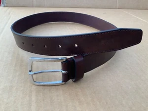 Hugo Boss Mens Brown Leather Belt Jor- ST-VG 80-30 New Defects - Picture 1 of 6