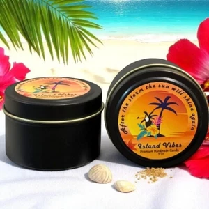 Island Vibes My Beauty Gift Box Scented Handmade Candle Gift 4 oz - Picture 1 of 3