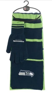 NFL Seattle Seahawks Scarf Glove Gift Set Stripe 2017 *New* - Picture 1 of 1