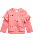 First Impressions Girls Bow Appliqué Sweatshirt with Bow Details Size 12M NWT