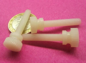 Nylon Plastic Thumb Screw, 10-32 x 1.0" Length, 21/64" Shoulder Dia,  50 Pc - Picture 1 of 10