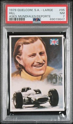 1979 Quelcom Ases Mundiales Del Deporte Large Graham Hill #95 PSA 7 Very Rare! - Image 1 of 3
