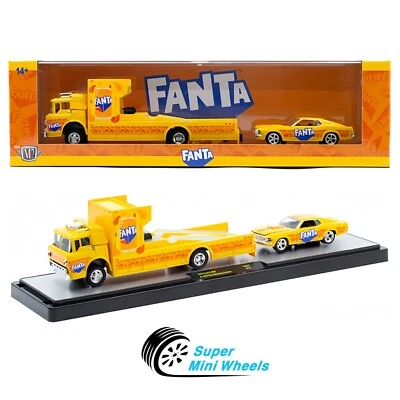 M2 Machines 1:64 Fanta 1970 Ford C-950 and 1970 Ford Mustang Custom - Image 1 of 2