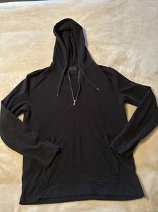 Converse All Star Men’s Sweatshirt Hoodie 1/4 Zip Black Medium - Picture 1 of 4