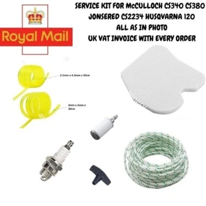 Service Kit  McCulloch CS340 CS380 Husqvarna 120 Jonsered CS2234 Air Filter - Picture 1 of 9