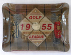 GOLF Tablett  klein Schale Ablage Plexiglas  Golf League 14x20 cm