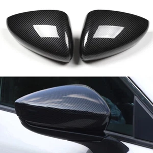 Carbon Fiber Side Rearview Mirror Cover Cap Trim For Mazda 3 Alexa 2019-2023 - Picture 1 of 5