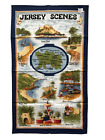 Vintage Scenes of Jersey Channel Isl Tourist Tea Towel, T Towel. United Kingdom